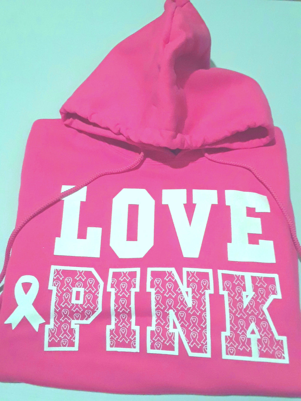 LOVE PINK HOODED SWEATSHIRT DESIGN # 1