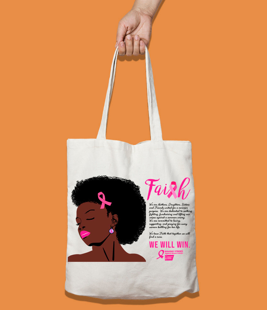 Faith Cancer CottonCanvas Tote